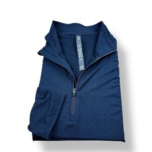 Vuori Mens Performance Quarter Zip Pullover Long Sleeve Shirt Navy Size XL